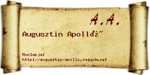 Augusztin Apolló névjegykártya