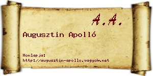 Augusztin Apolló névjegykártya